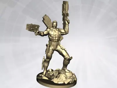 Cable Marvel Statue 3D Model Ready to Print 3D print model