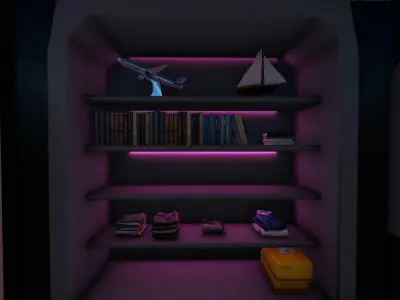Cyberpunk Style Bedroom 3D model