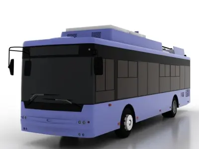 Trolleybus Bogdan T70118 Low Low-poly 3D model