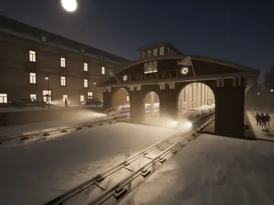 Train station 3D model