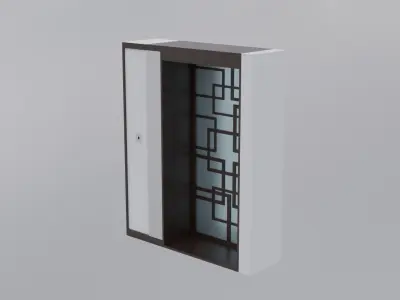 Japanese Inspired Doorway Low-poly 3D model