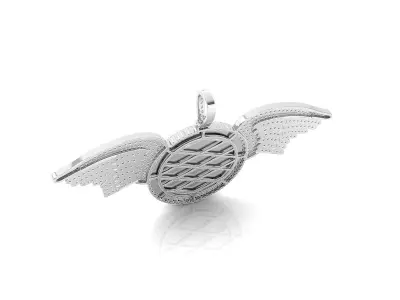 Circle round dog tag hip-hop pendant 3D print model purchase