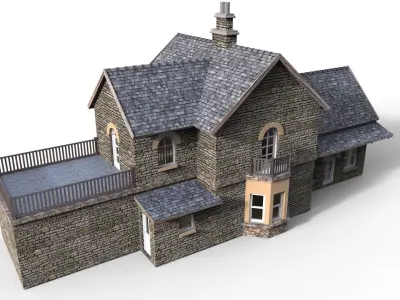 Railway station 2 3D model