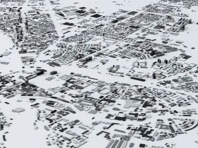 Ljubljana Streets and Buildings 3D model