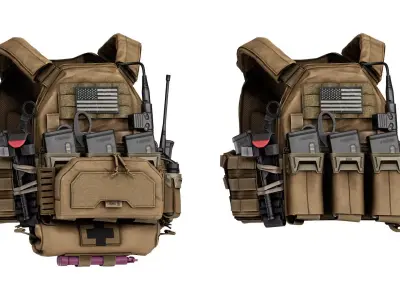 TYR TACTICAL PICO 1M ASSAULTER PLATE CARRIER VEST Low-poly 3D model
