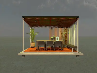 Terrace garden 3D model purchase