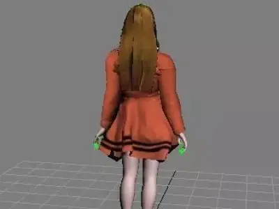ag3 sci-fi robot girl Low-poly 3D model