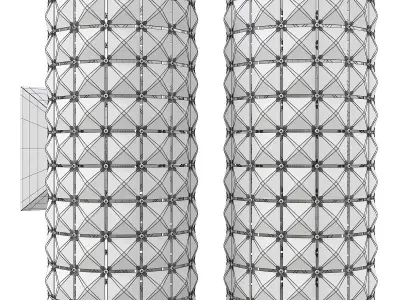 Cesenna Crystal Wall Sconces Set of 2 Low-poly 3D model