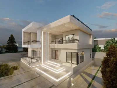 Modern Duplex Villa - 405 SQM - Furnished Model - Full Package 3D model