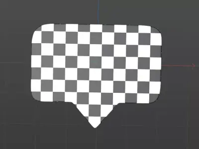 High poly message box mockup 3D model