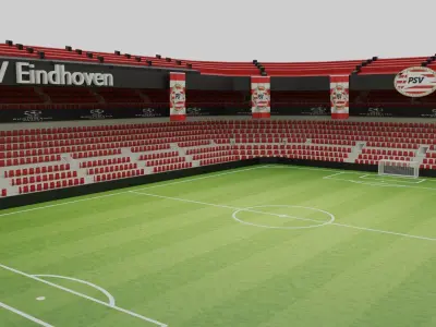 PSV Eindhoven Football Stadium Low-poly 3D model