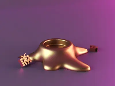 lazy star tealight candle holder 3D print model