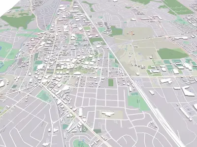 Cityscape Newark USA 3D model