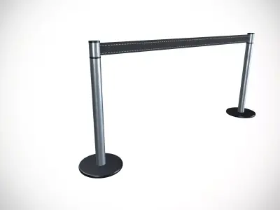 Steel Barricade Low-poly 3D model