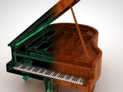Piano humidor for cigare smoker 3D print model