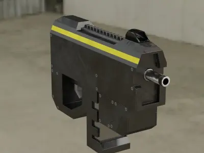 Sci Fi Gun Low-poly 3D model