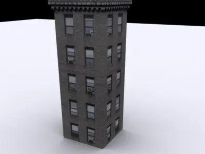 Apartment 1 low poly nyc skyscraper Low-poly 3D model