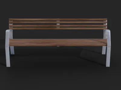 Romantico Barcelona Bench Low-Poly Low-poly 3D model