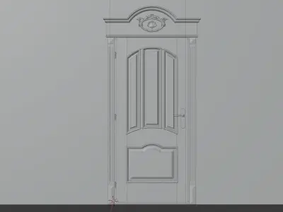 Wooden Door Free 3D model