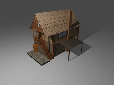 medivale wooden house 3D model