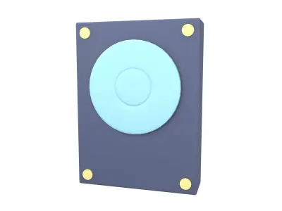 Hard Disk Icon v1 003 Low-poly 3D model