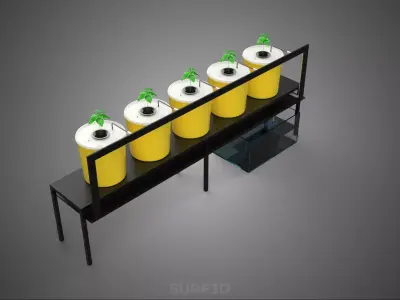 INDOOR HYDROPONIC SEEDLING PLANT PROPAGATION SYSTEM BATO FARM 3D model