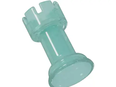 Transparent Chess Rook Piece 3D model