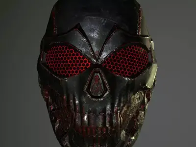 Skull Helmet 3D print model purchase