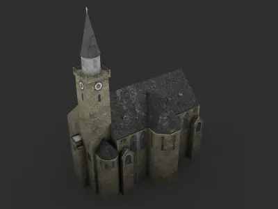 Old High Church in Inverness Low-poly 3D model