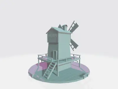 Wild west windmill 3D print model