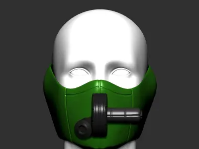 gas mask helmet scifi high poly 3d printable  3D model