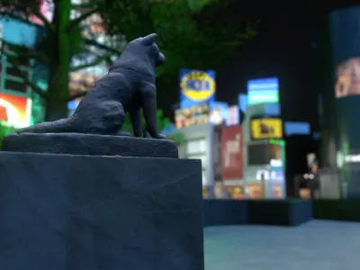 Shibuya Scramble Crossing  Shibuya City Tokyo Japan Low-poly 3D model