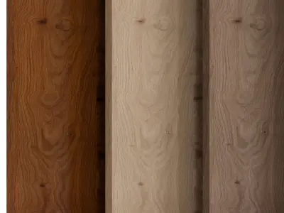 Oak Knotty 2 wood with 5 materials Texture