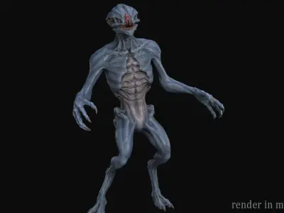 Alien monster2 Low-poly 3D model