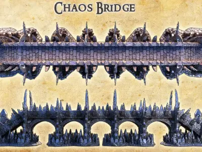 Chaos Bridge Tabletop Terrain 28 mm 3D print model