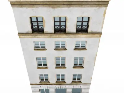 Building facade Low-poly 3D model