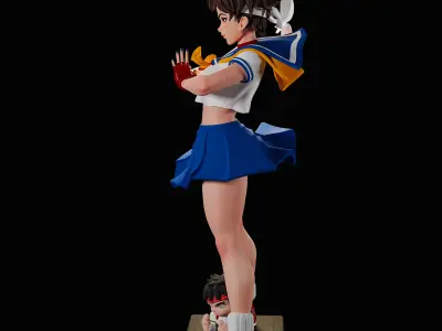 Sakura street fighter  3D print model
