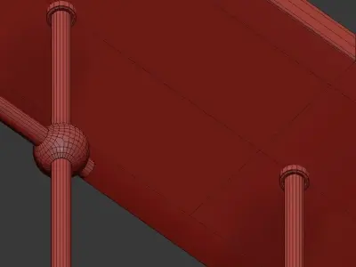 Linear set of balls 3D model