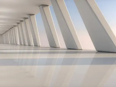 Sci Fi Tunnel 3D model 14