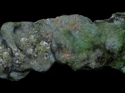 Natural Stone Is Actually Mossy Floating Island V1 Low-poly 3D model