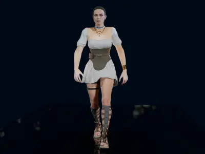 Valkyrie Low-poly 3D model