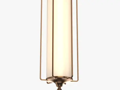 Brass Cage Palmer Pendant Light 3D model