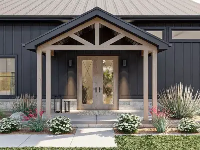 Modern Bungalow House 3D Model  with  Interior  Exterior Renders 3D model