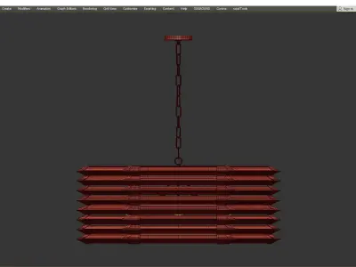 Hexagon Tadesse Glass Chandelier Low-poly 3D model