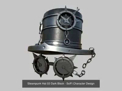 10 Steampunk Hat Collection - SciFi Character Design 3D Model Pack