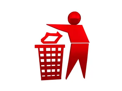 Recycle Symbols v7 010 Low-poly 3D model