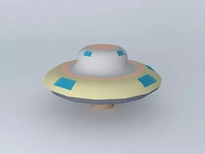 UFO with interior Free 3D model