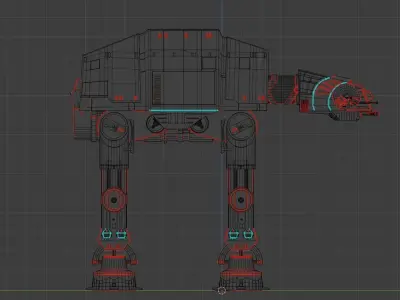 star wars AT-AT with snowy texture  3D model