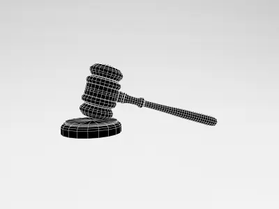 Gavel v1 007 Low-poly 3D model