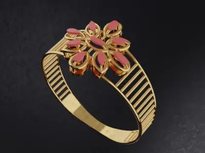 Flower Ring Light weight Free 3D print model